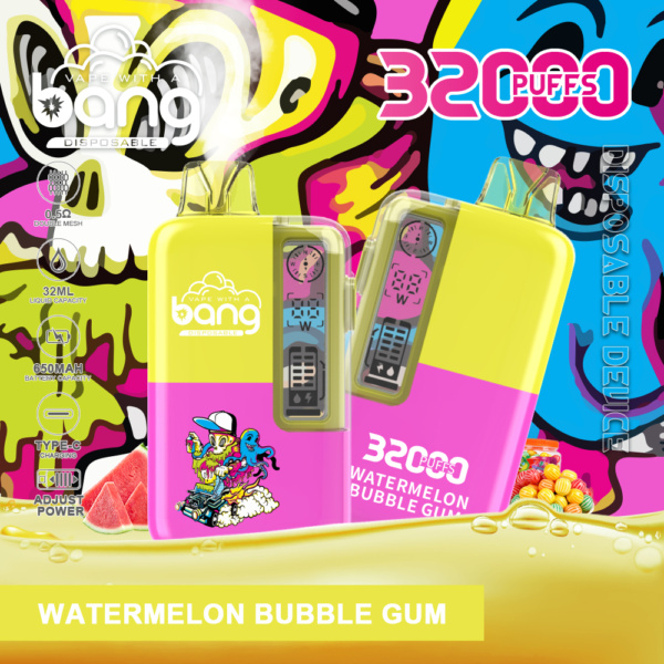 Bang 32000 Puffs Disposable Vape   650mAh Battery, 32ml E-liquid, Multiple Nicotine Strength Options