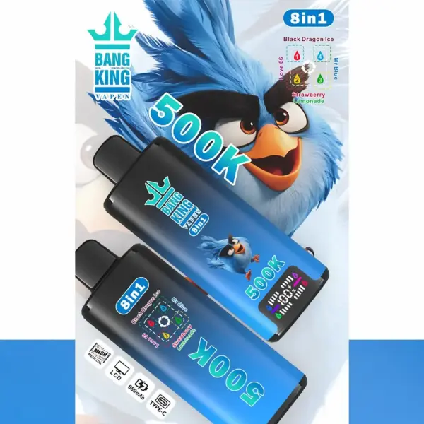 Bang King 500000 500k Puffs | 8 in 1 Flavor | Disposable Vape