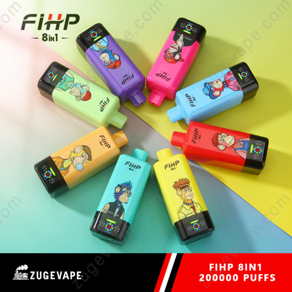 FiHP 8in1 200k Puffs 8 in 1 Flavors 200k Vape (EU Warehouse)