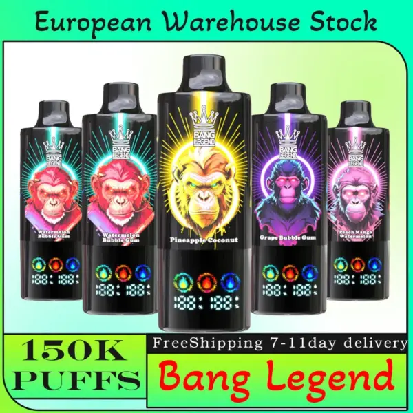 Bang Legend 150000 Puffs Disposable Vape 6 in 1 Flavors EU Warehouse