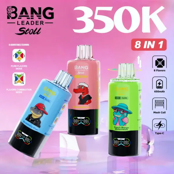 Bang Leader 350000 Puffs | Vape 8 in 1 Flavors | Puff 350k