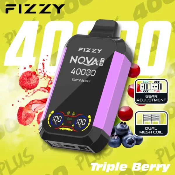 Fizzy Nova Plus 40000 Puffs Disposable Vape LCD Screen EU Warehouse