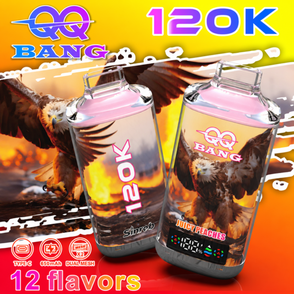 QQBANG 120000 Puffs Vape – 120K High Capacity Disposable Vape | Mesh Coil | Type-C Rechargeable | 0% 2% 3% 5% Nicotine