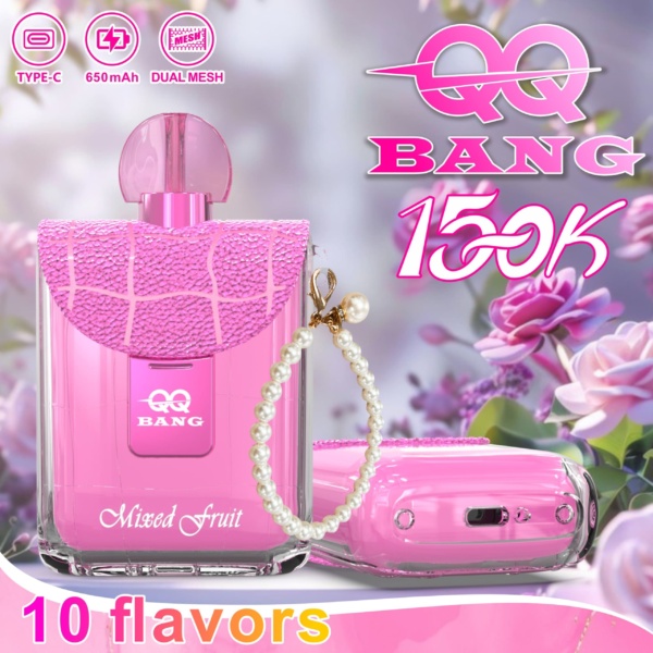 QQBANG Perfume 150000 Puffs Vape – 150K High Capacity Disposable Vape | Mesh Coil | Type-C Rechargeable | 0% 2% 3% 5% Nicotine