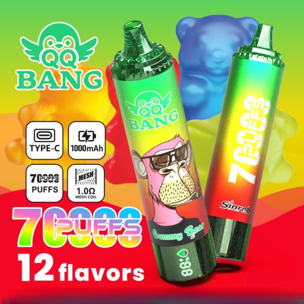 QQ Bang 70000 Puffs Disposable Vape | Type‑C Rechargeable, 12 Fruit Flavours