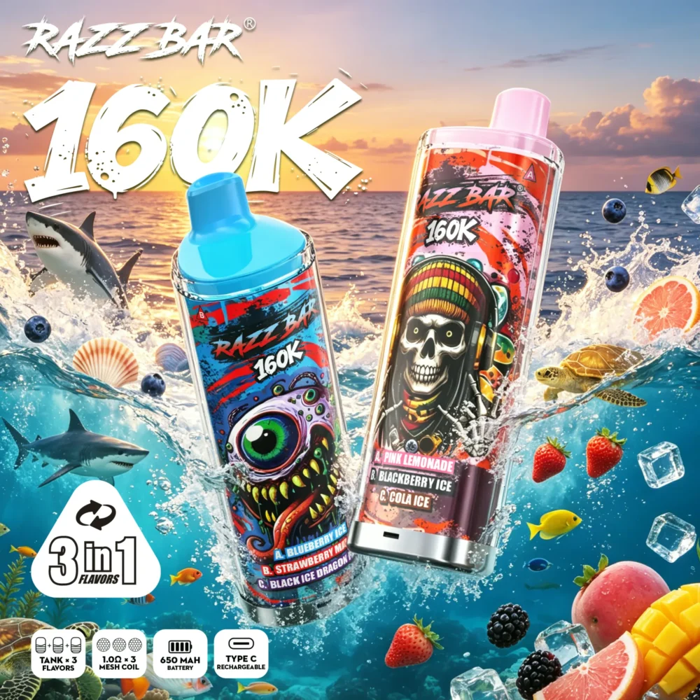 Razz Bar 160000 160k Puffs | EU Warehouse | Disposable Vape