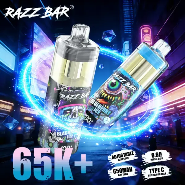 Razz Bar 65000 | Razz Bar 65K LED Display Vape | EU Warehouse
