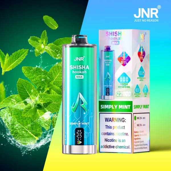 JNR Shisha Hookah Max 22000 Puffs – Disposable Vape