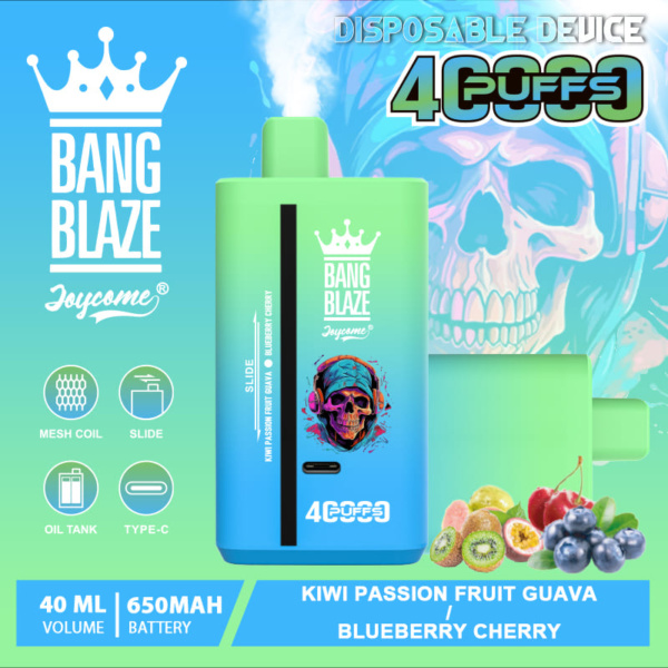 Bang Blaze 40000 Puffs Vape | 40ML Dual-Flavor E-liquid, 650mAh Battery, Type-C Recharge, 32 Flavor Combos