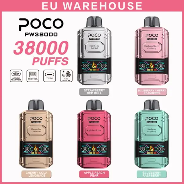 POCO PW38000 38000 Puffs Adjustable Power Disposable Vape